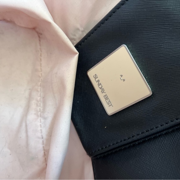 Aritzia Sunday best large black polyurethane shoulder bag… - Picture 3 of 10